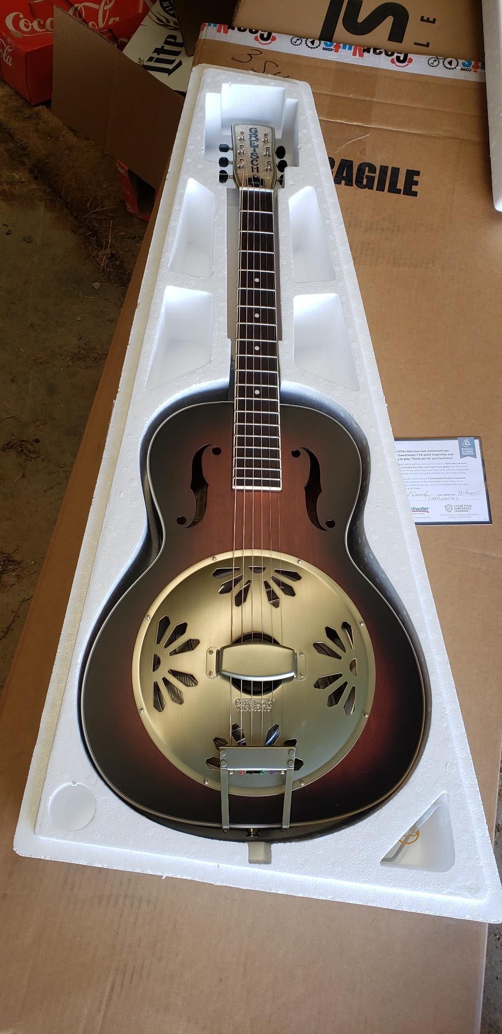 Gretsch G9241 Alligator Mahogany Round Neck Acoustic Electric Resonator - 2-Color Sunburst customer photo 2