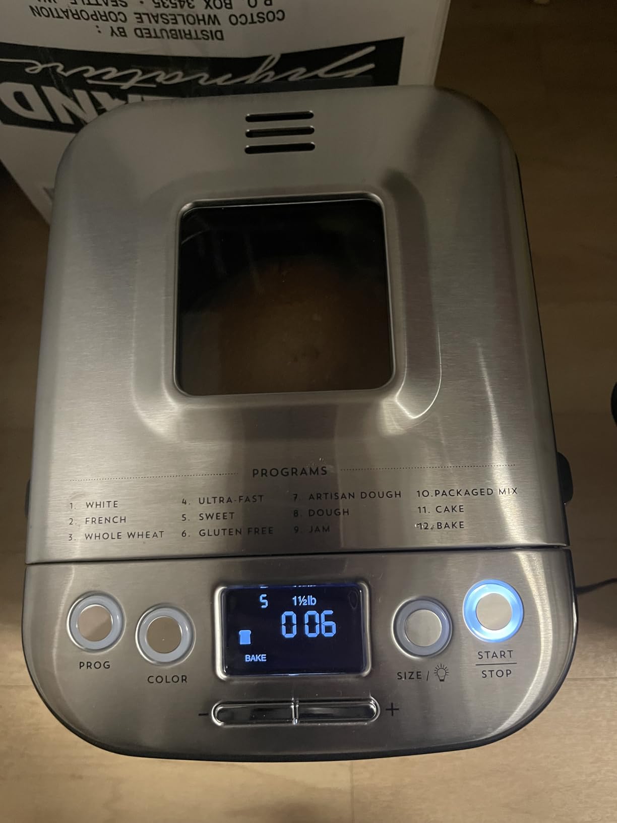 Cuisinart Bread Maker Machine, Stainless Steel Automatic Bread Machine with 12 Menu Options, 3 Loaf Sizes up to 2 Lb., 3 Crust Colors, Removable Nonstick Baking Pan & Kneading Paddle, CBK-110NAS | 12 Programs, 1/1.5/2-Lb Loaves, 3 Crust Colors, 13-Hr Delay, Removable Nonstick Pan and Paddle, Viewing Window customer photo 1