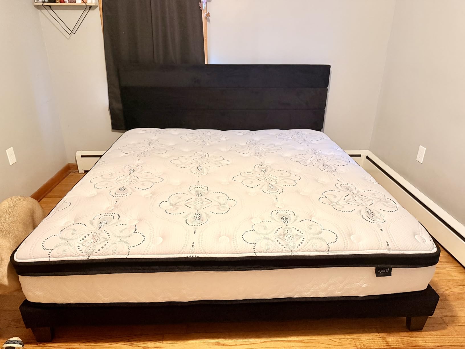 Signature Design by Ashley 12 Inch Hybrid King Mattress in a Box | Medium Firm comfort with CertiPUR-US certified gel memory foam, Pocketed coils for low motion transfer, Chime Series customer photo 2