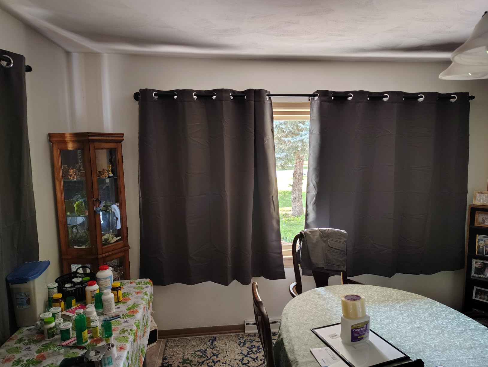 NICETOWN Grey Full Shade Curtain Panels, Pair of Energy Smart & Noise Blocking Out Blackout Drapes for Dining Room Window, Thermal Insulated Guest Room Lined Window Dressing(Gray, 52 x 84 inch) customer photo 1