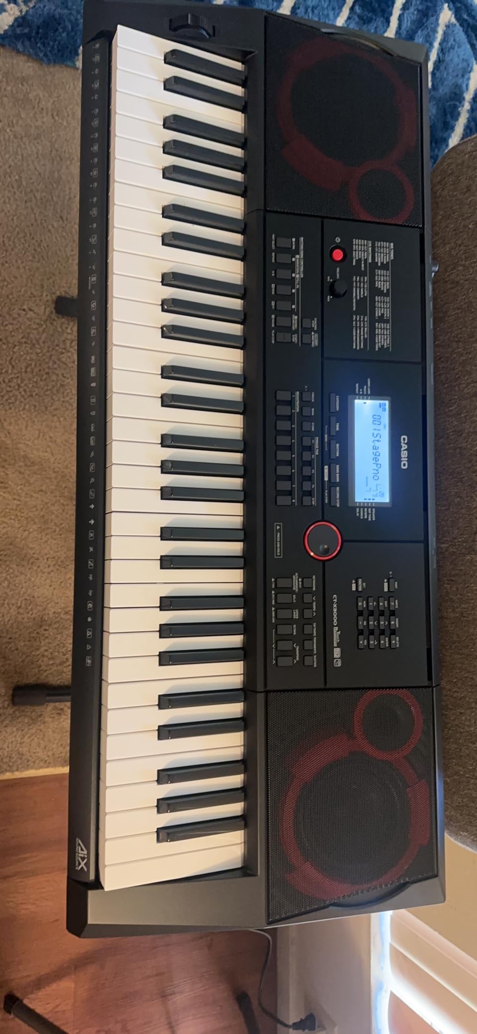 Casio CT-X3000 61-Key Portable Arranger Keyboard - 800 Tones, USB-MIDI, 235 rhythms, DSP effects, 17-track recorder, phrase pads, aux input and 12W speakers customer photo 1