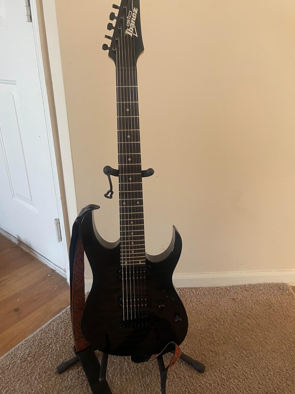 Ibanez GRG7221 Meter- Metallic Light Blue | 7-string electric guitar with maple fretboard, HH pickup configuration and hardtail bridge customer photo 1