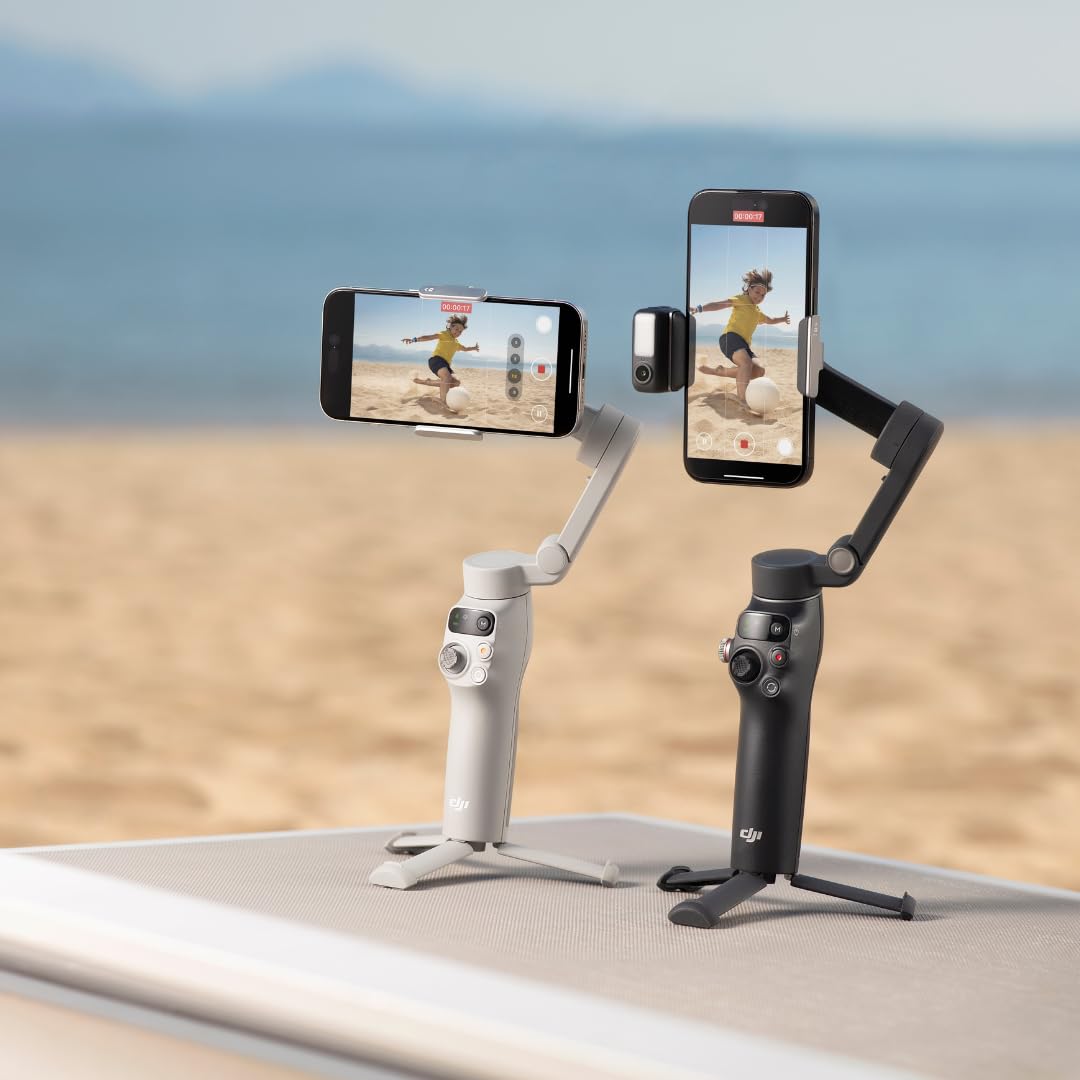 DJI Osmo Mobile 7P Gimbal Stabilizer for iPhone & Android, Native Tracking | Lighting, 3-Axis Phone Gimbal, Quick Launch, One-Tap Edit, Built-in Extension Rod & Tripod, 10hrs Use, Phone Charging customer photo 1