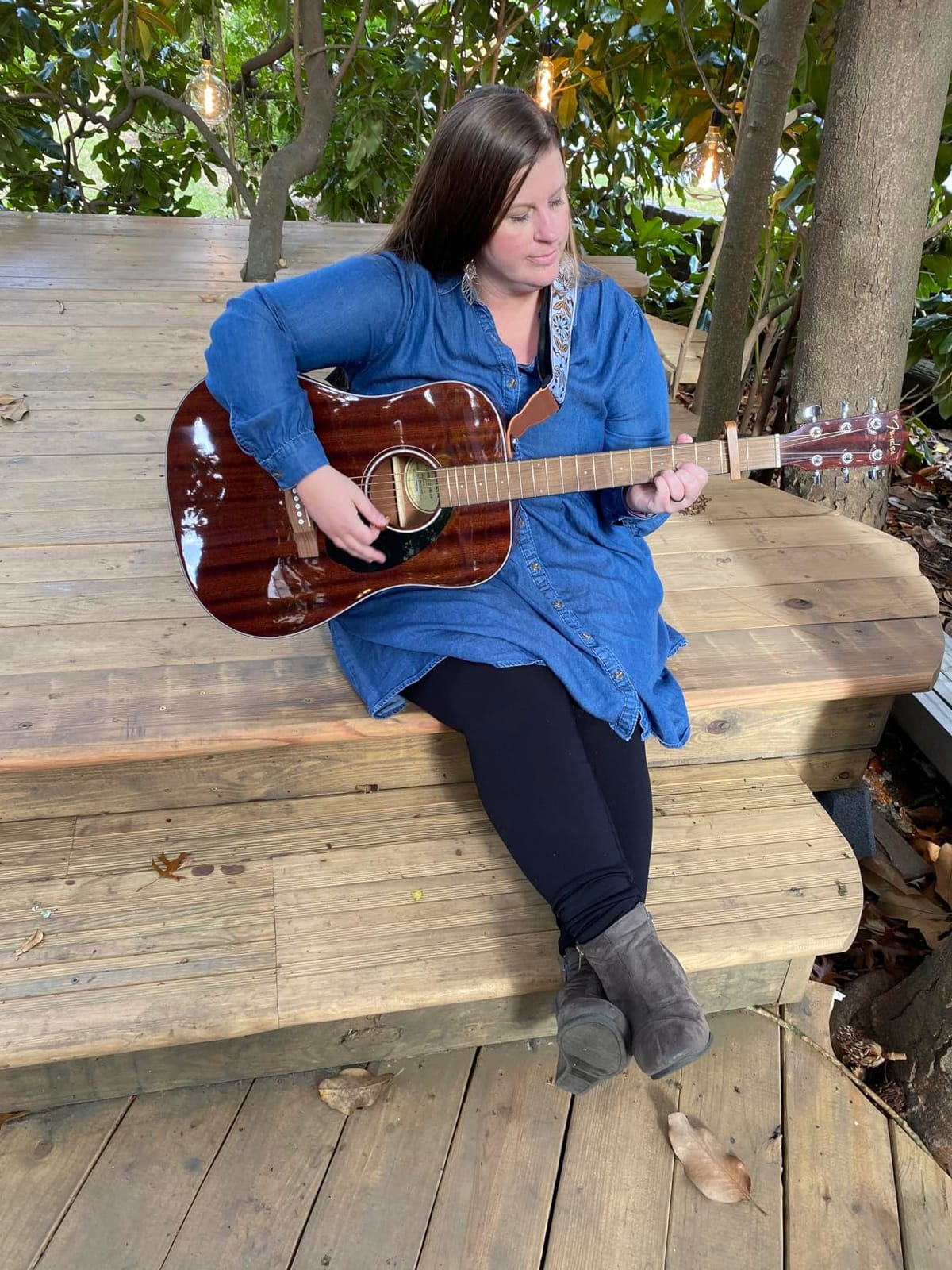 Fender CD-60S Dreadnought Acoustic Guitar, All-Mahogany, 2-Yr Warranty | CD-60S Dreadnought Classic Design with Rounded Walnut Fingerboard, Glossed Finish, All-Mahogany Construction customer photo 1