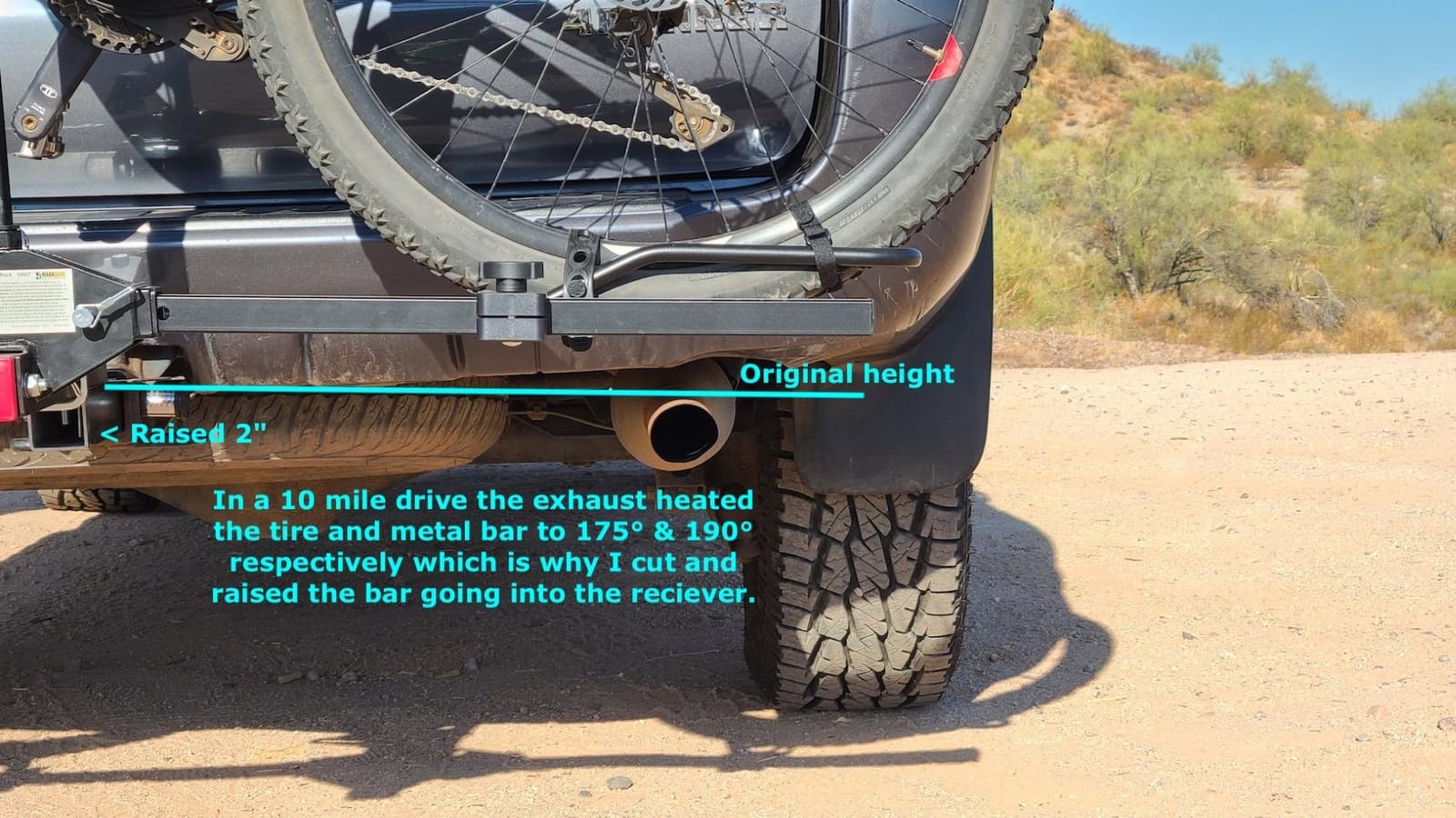 MaxxHaul Platform Bike Rack for 2 Bikes - Hitch Mounted Tray Carrier for SUV, Van, and Truck - Adjustable Tire Cradles and Foam Padded Hooks - Fits 2 inch Class III and IV Hitches (50027) customer photo 2