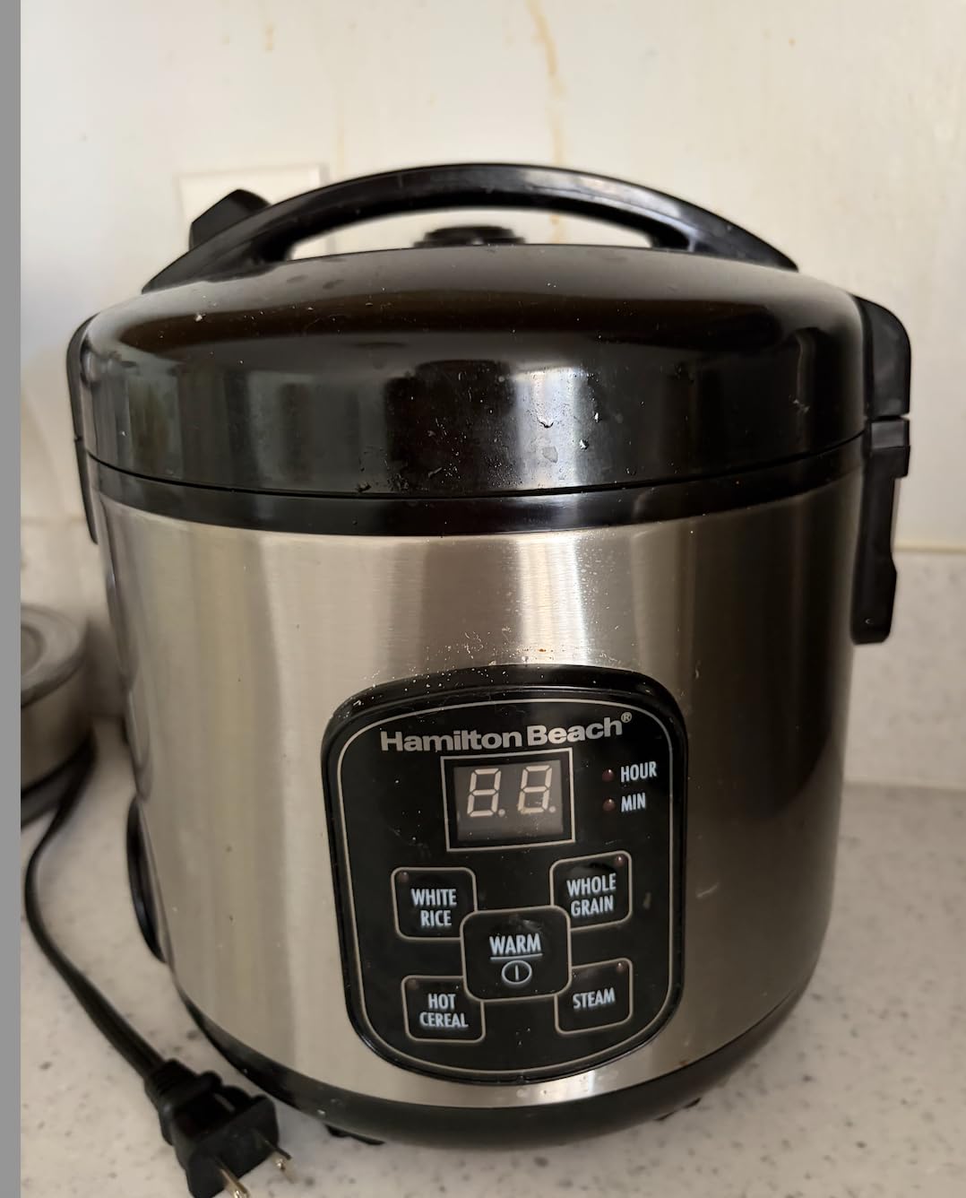 Hamilton Beach Digital Programmable Rice Cooker & Food Steamer | 20 Cups Cooked (10 Cups Uncooked) | 14 Pre-Programmed Settings | PFAS-Free Nonstick Pot | Steam Basket | Stainless Steel customer photo 1