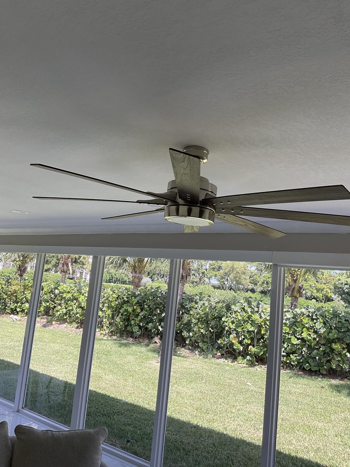 Honeywell Ceiling Fans Xerxes Modern 62 Inch Ceiling Fan with Light, Remote Control Fan, LED Indoor Fan with 8 Blades, French Oak and Gray Oak Blade Finish Options, Brushed Nickel (50608-01) customer photo 2