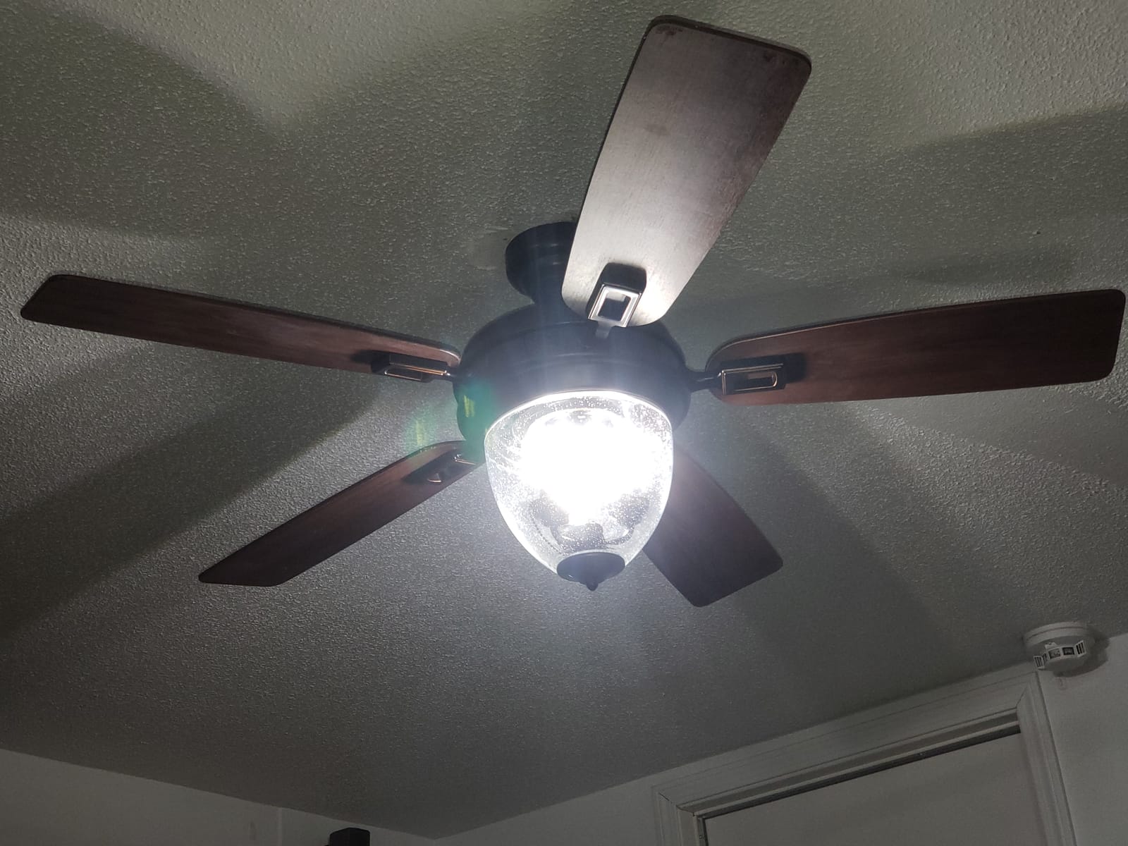 Honeywell Ceiling Fans Glencrest, 52 Inch Indoor Outdoor LED Ceiling Fan with Light, Pull Chain, Dual Mounting Options, ETL Damp Rated, Dual Finish Blades, Reversible Motor - 50615-01 (Bronze) customer photo 1