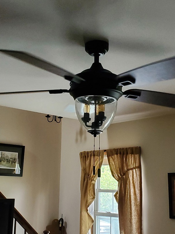 Honeywell Ceiling Fans Glencrest, 52 Inch Indoor Outdoor LED Ceiling Fan with Light, Pull Chain, Dual Mounting Options, ETL Damp Rated, Dual Finish Blades, Reversible Motor - 50615-01 (Bronze) customer photo 2