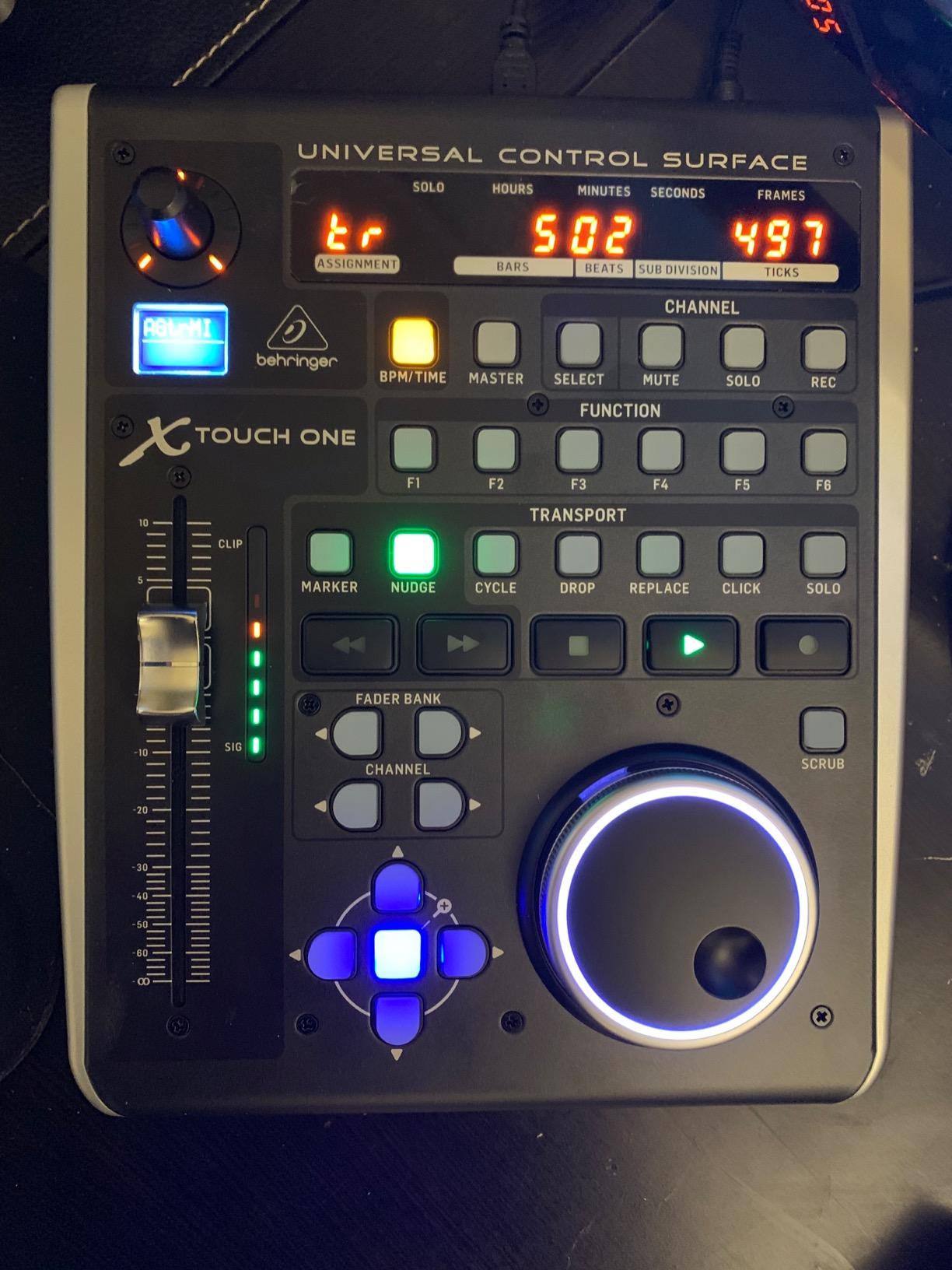 Behringer X-TOUCH ONE Universal Control Surface with Touch-Sensitive Motor Fader and LCD Scribble Strip customer photo 2