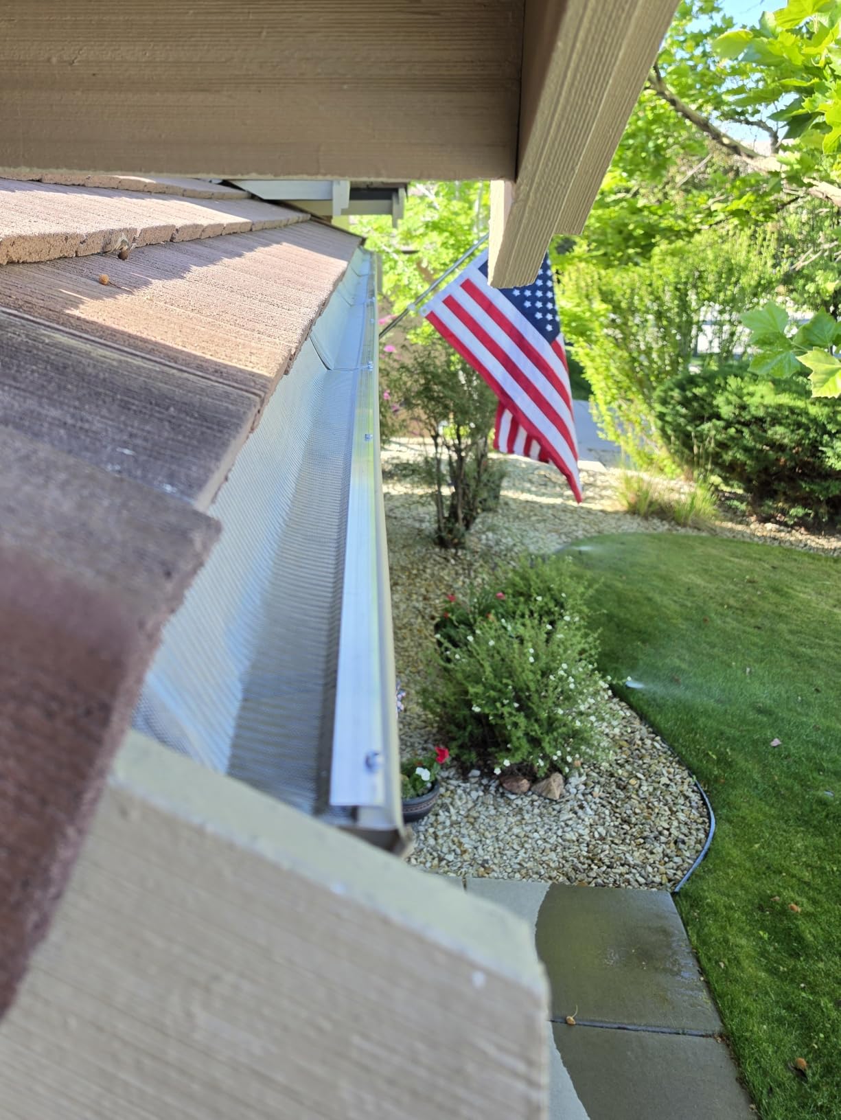 RAPTOR GUTTER GUARD - 48 FT. (Nominal) Contractor Grade Stainless Steel Micro-Mesh Gutter Guard Kit with Screws Included. Fits 5 in. Gutters and Smaller. DIY-Friendly. customer photo 1