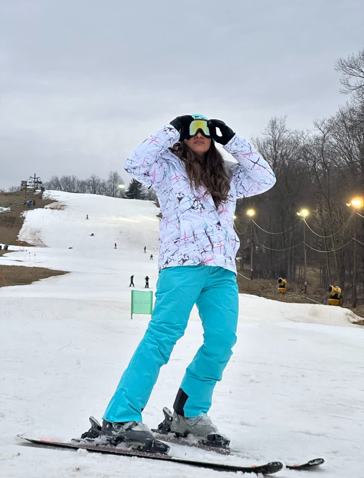 Women's Ski Jackets and Pants Set Windproof Waterproof Insulated Snowsuit Winter Warm Snowboarding Snow Coat customer photo 2