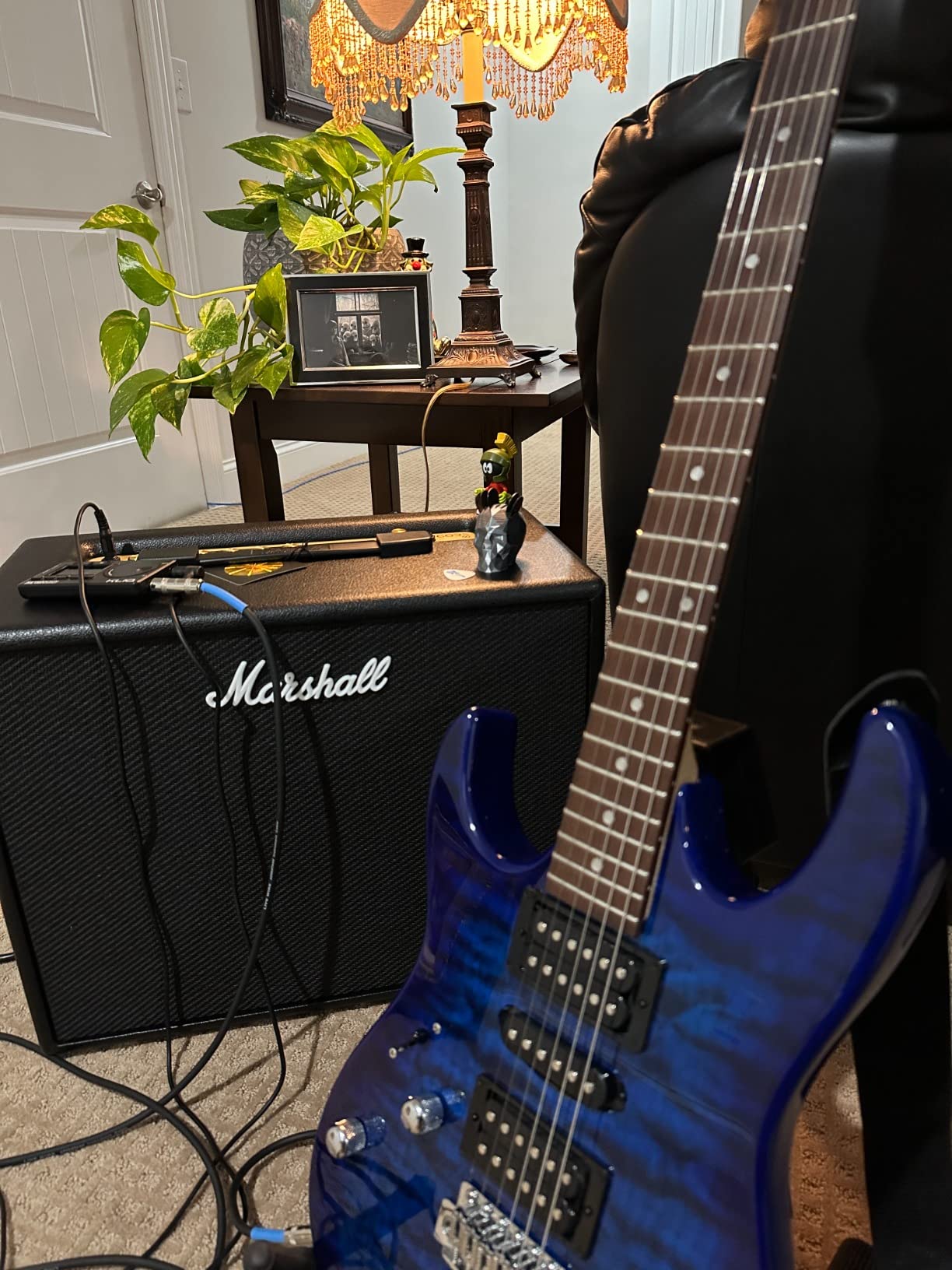 Ibanez Gio GRX70QAL Left-Handed Electric Guitar - Transparent Blue Burst customer photo 1