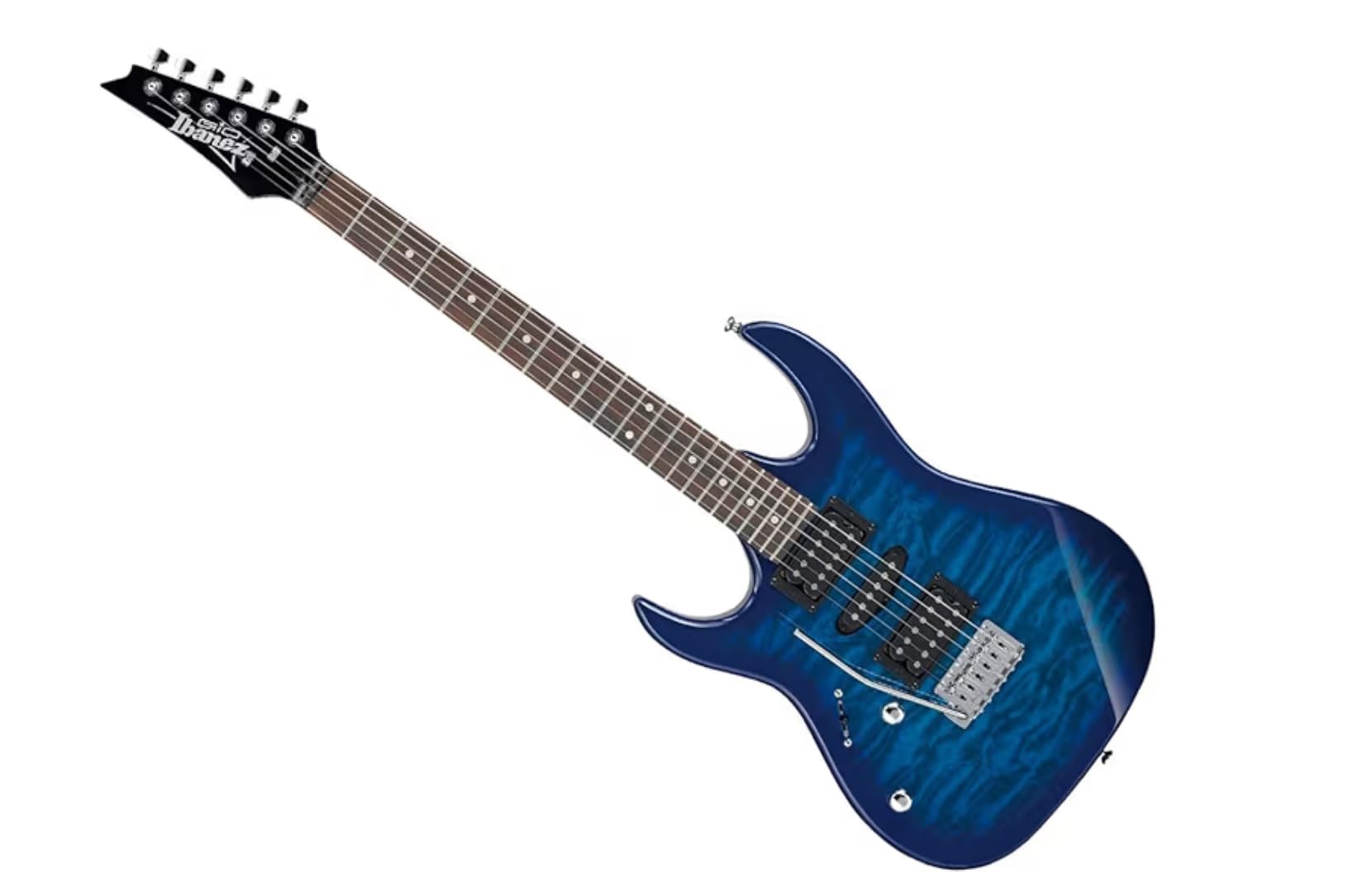 Ibanez Gio GRX70QAL Left-Handed Electric Guitar - Transparent Blue Burst customer photo 2