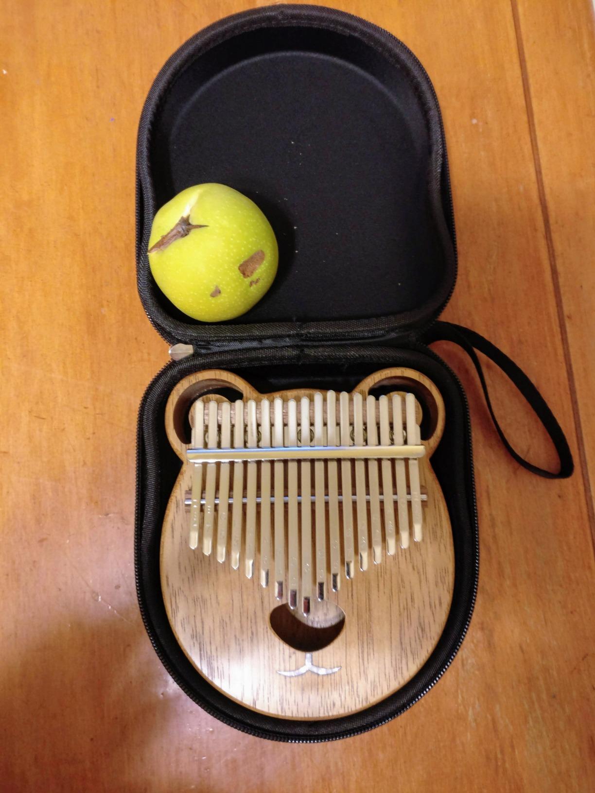 AKLOT Bear Kalimba Solid Wood 17 Keys Finger Piano Start Kits with Protective Case Tuning Hammer Study Booklet Cleaning Cloth customer photo 1
