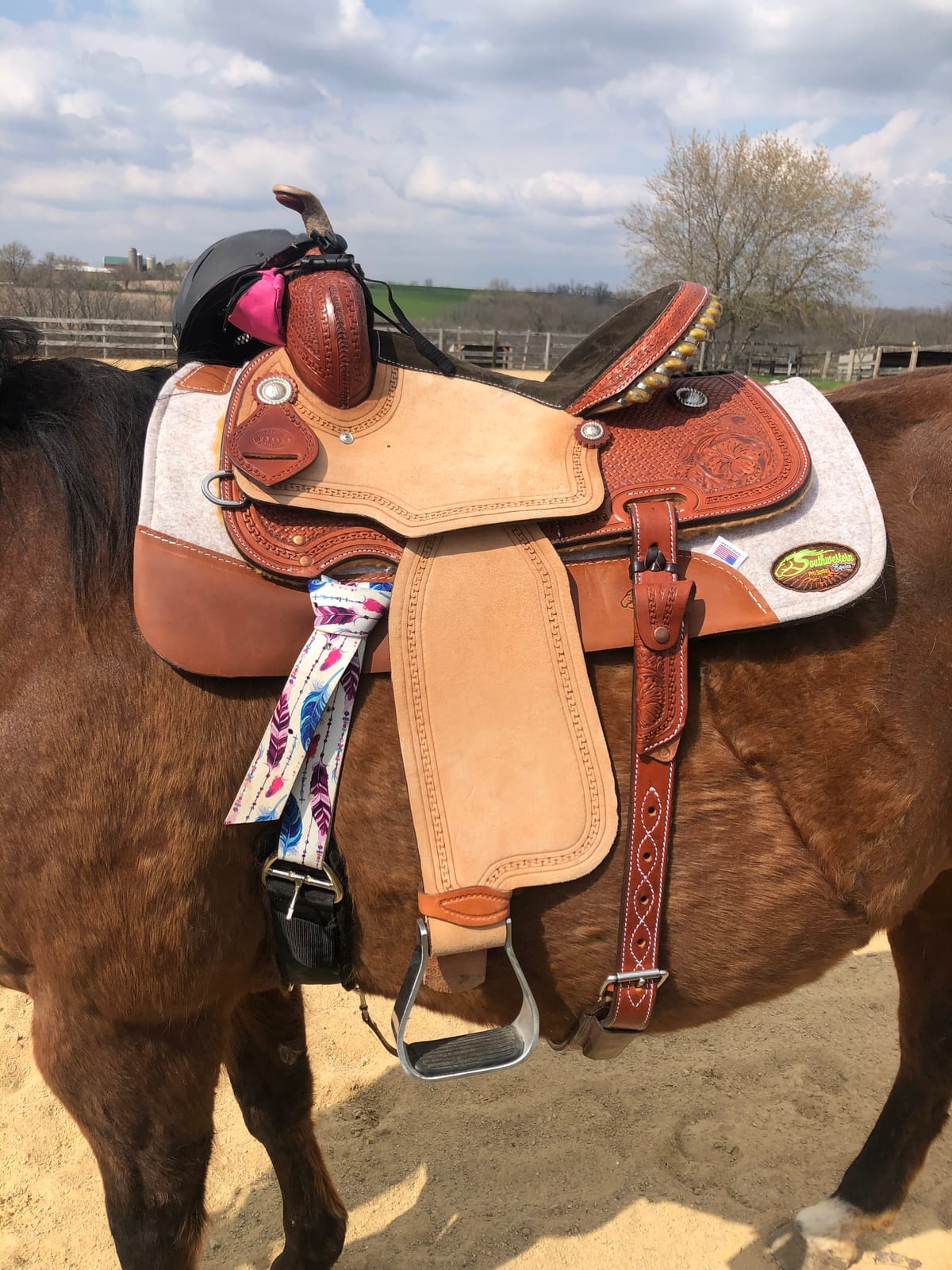Southwestern Equine OrthoRide Made in USA Premium All Wool Build up, Saddle Pad Western, Classic Contour Saddle Pad, Ortho Pad Horse Saddle Pad, Saddle Blanket, 30x30 & 31x32 customer photo 2