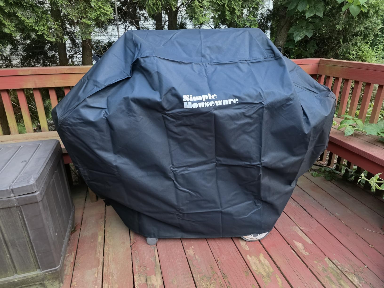 Simple Houseware 55 in. Heavy-Duty BBQ Gas Grill Cover, Waterproof | 600D Polyester, Fits 3-4 Burner, Weather-Resistant customer photo 1