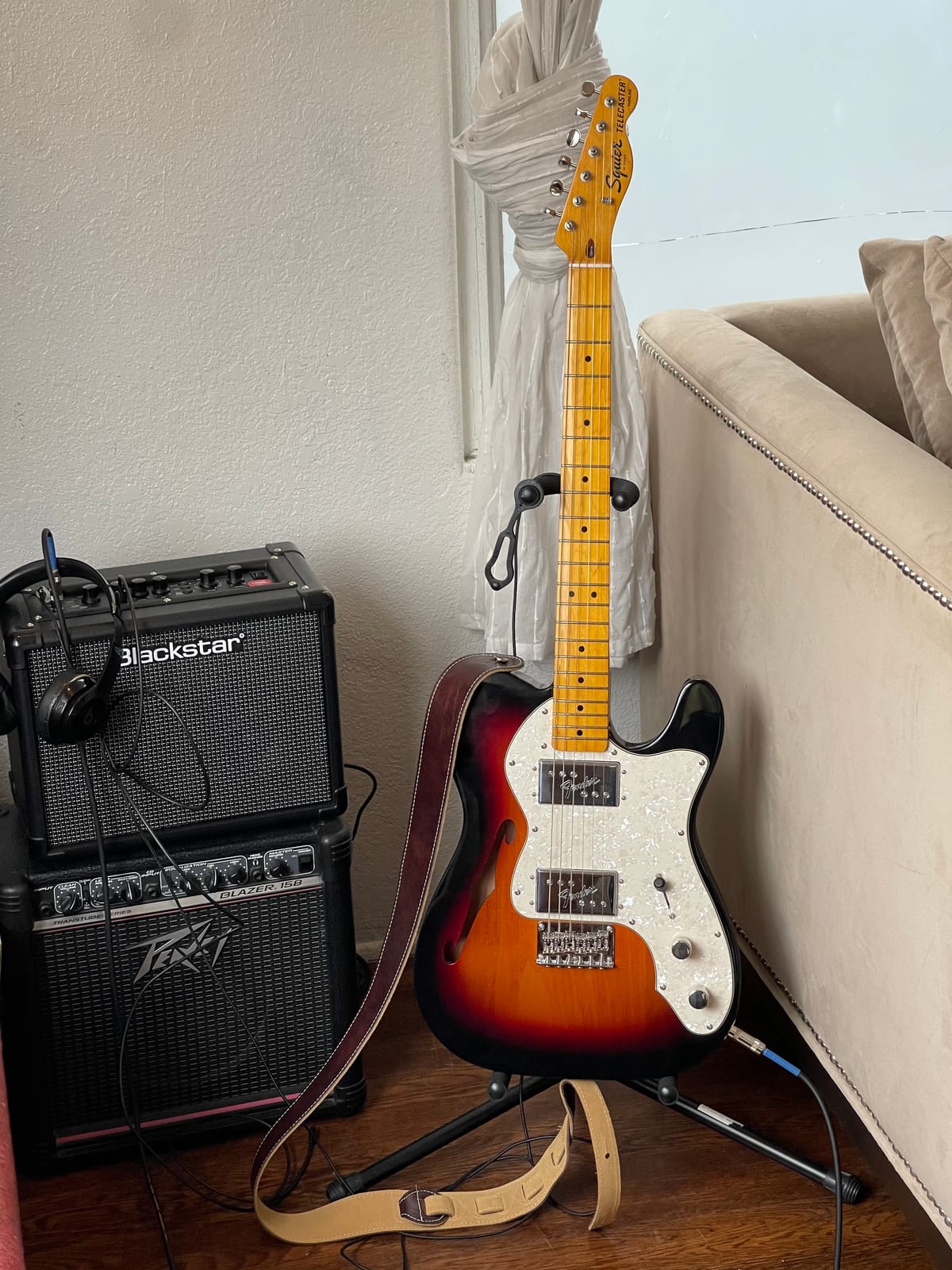 Squier Classic Vibe 70s Thinline Telecaster Electric Guitar, Natural customer photo 1