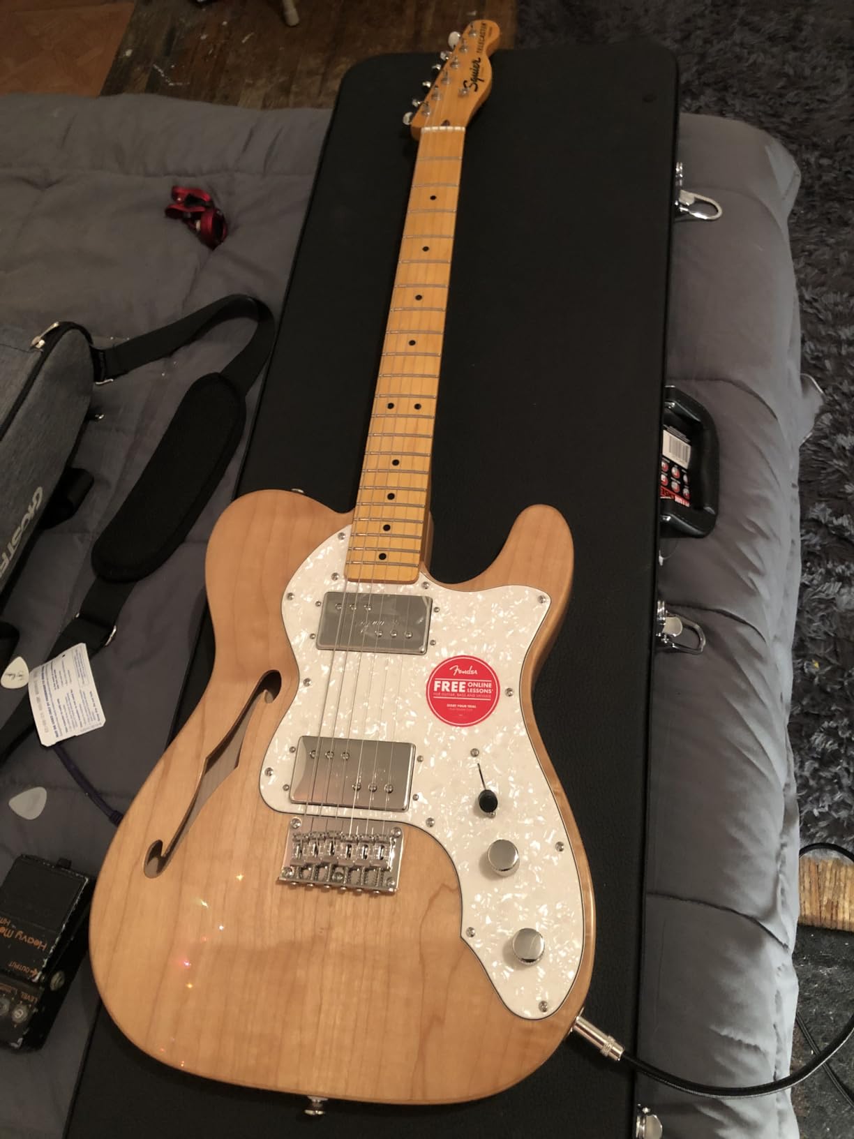 Squier Classic Vibe 70s Thinline Telecaster Electric Guitar, Natural customer photo 2