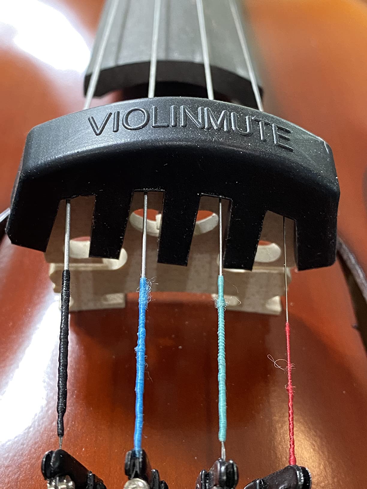 4 PCS Rubber Violin Practice Mute Set, Included 2 PCS Claw Style & 2 PCS Round Tourte Style, Black customer photo 1