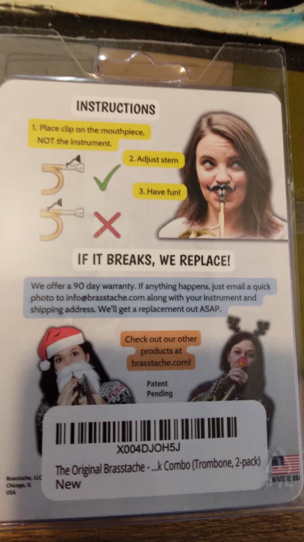 Brasstache - The Original Clip-on Mustache for French Horn Mouthpiece (French Horn) customer photo 2