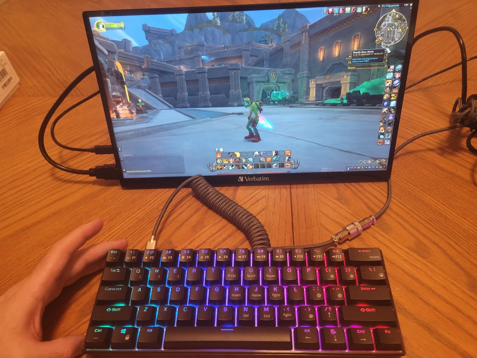 RK ROYAL KLUDGE RK61 Wireless Mechanical Keyboard, 60% Percent RGB, Black customer photo 1