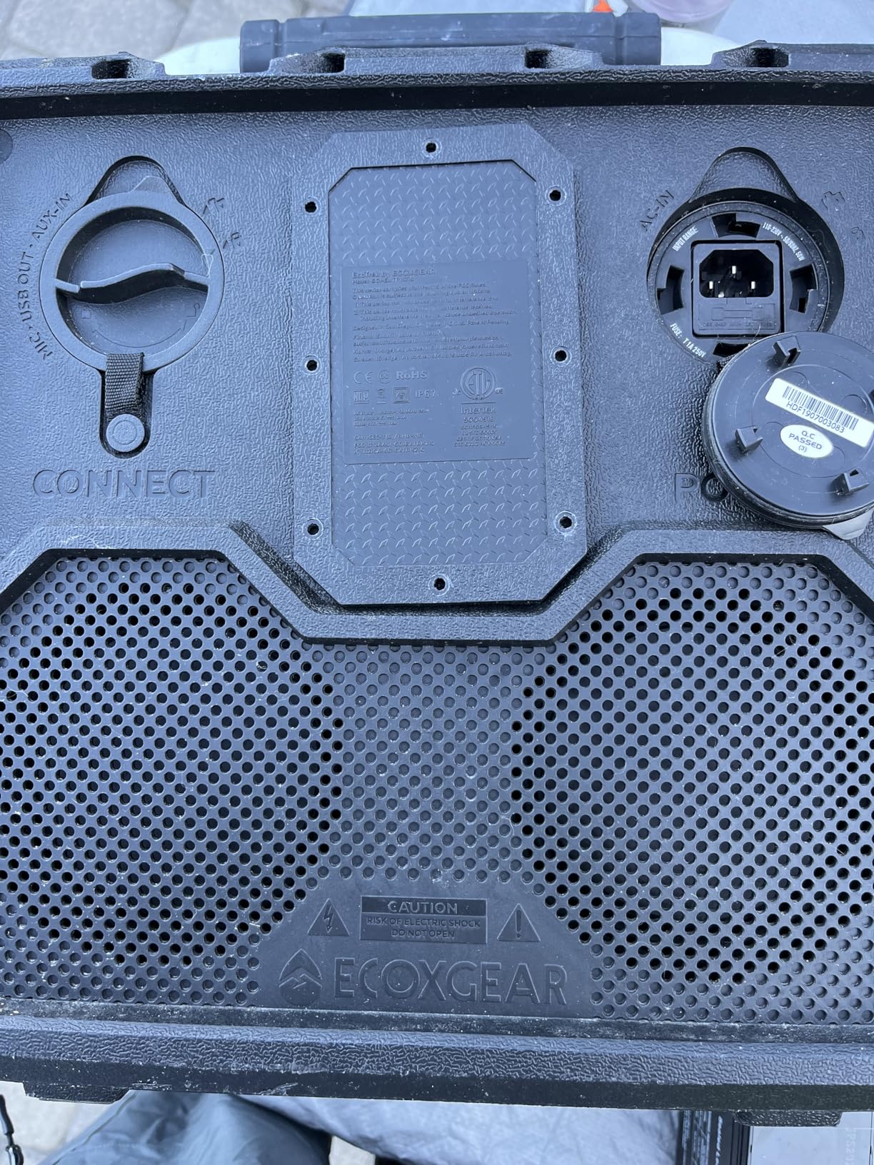 ECOXGEAR EcoTrek Rugged Waterproof Floating Portable Bluetooth Wireless 100 Watt Stereo Smart Speaker and PA System (Gray) customer photo 1