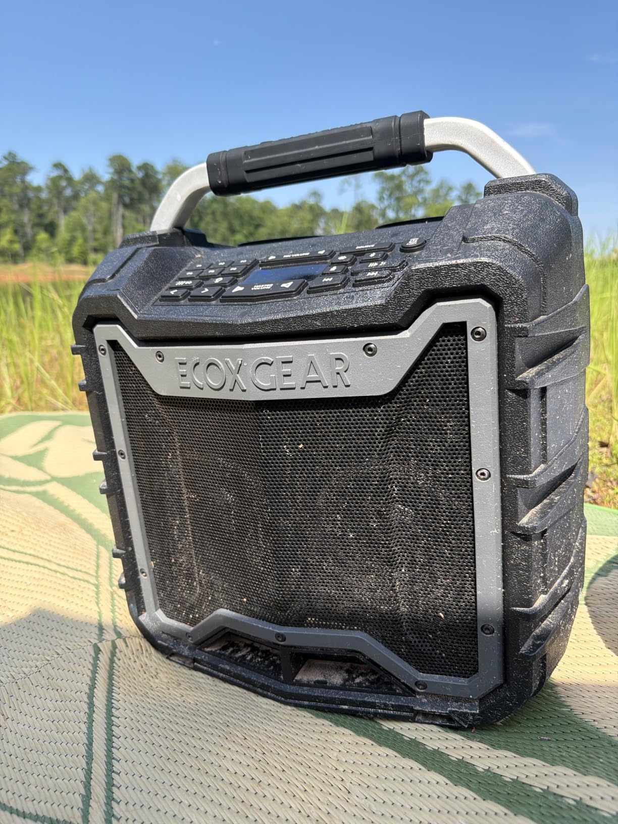 ECOXGEAR EcoTrek Rugged Waterproof Floating Portable Bluetooth Wireless 100 Watt Stereo Smart Speaker and PA System (Gray) customer photo 2
