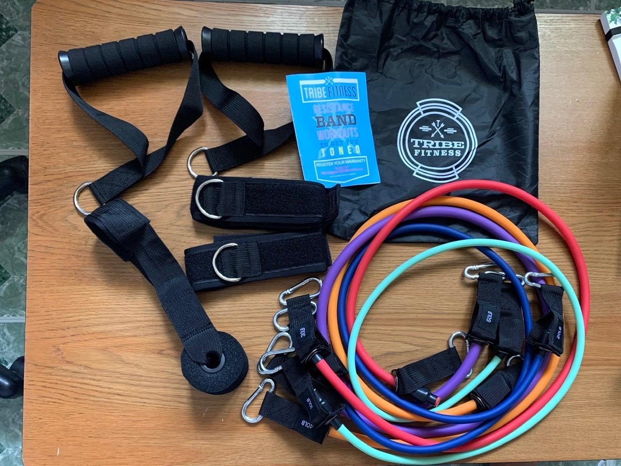 TRIBE Resistance Bands Set &Weights for Exercises Bands for Men/Women with Workout Bands, Handles, Door Anchor, Ankle Straps, Carry Bag, Exercise eBook I Resistance Training, Fitness Equipment customer photo 1