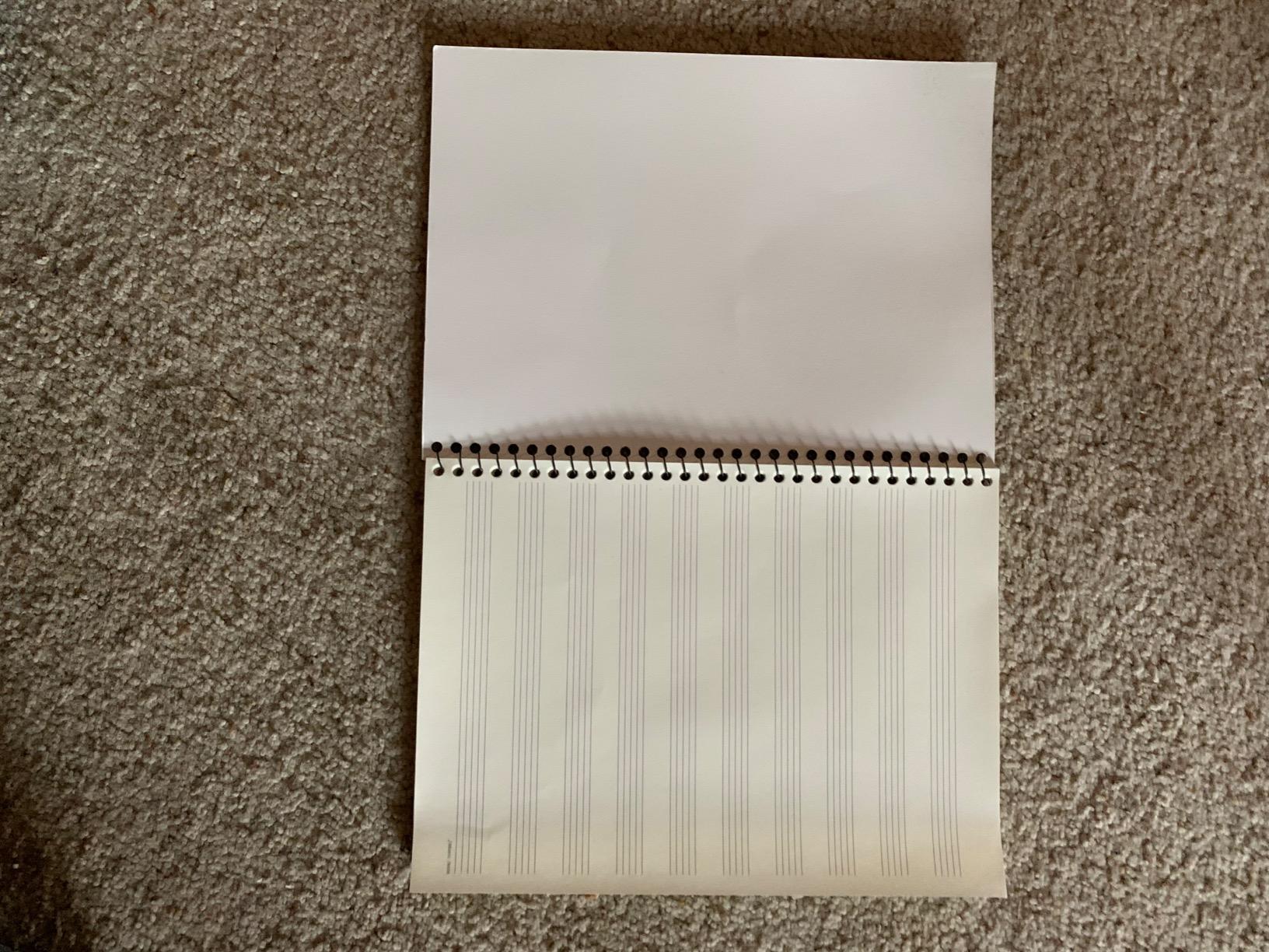 Music Notebook Composition Manuscript Staff Notebook with 100 Pages 10.24x7.5 inch/26x19cm (Music clef notebook) customer photo 2