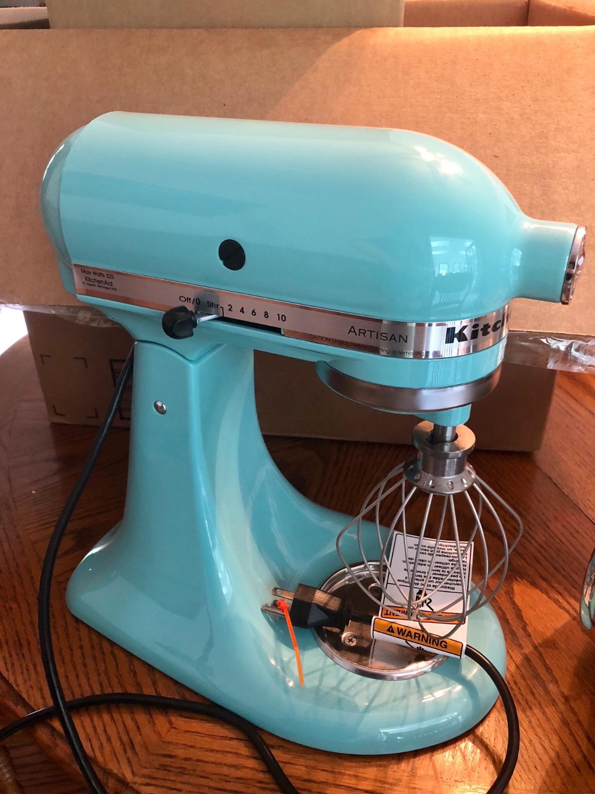KitchenAid Artisan, 5-Qt Tilt Head Stand Mixer, KSM150PS, Blue Velvet | Includes Pouring Shield for Mess-Free Mixing, 10 Speed Settings customer photo 1