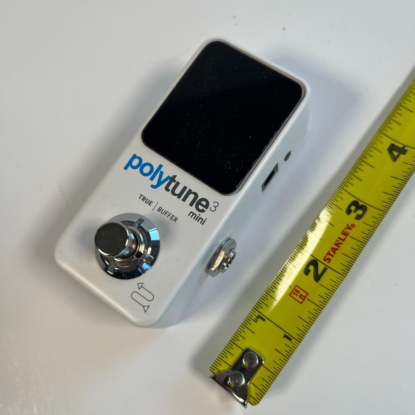 TC Electronic POLYTUNE 3 MINI Tiny Polyphonic Tuner with Multiple Tuning Modes and Built-In BONAFIDE BUFFER, White customer photo 2