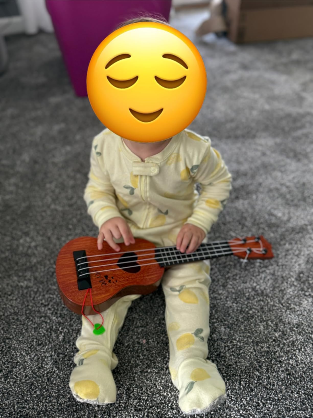 YEZI Kids Toy Classical Ukulele Guitar Musical Instrument for Kids | Mini Guitar Toy with Pick, Educational Musical Instrument for Preschool Boys Girls, Early Learning Music Toy for Ages 3+ customer photo 1