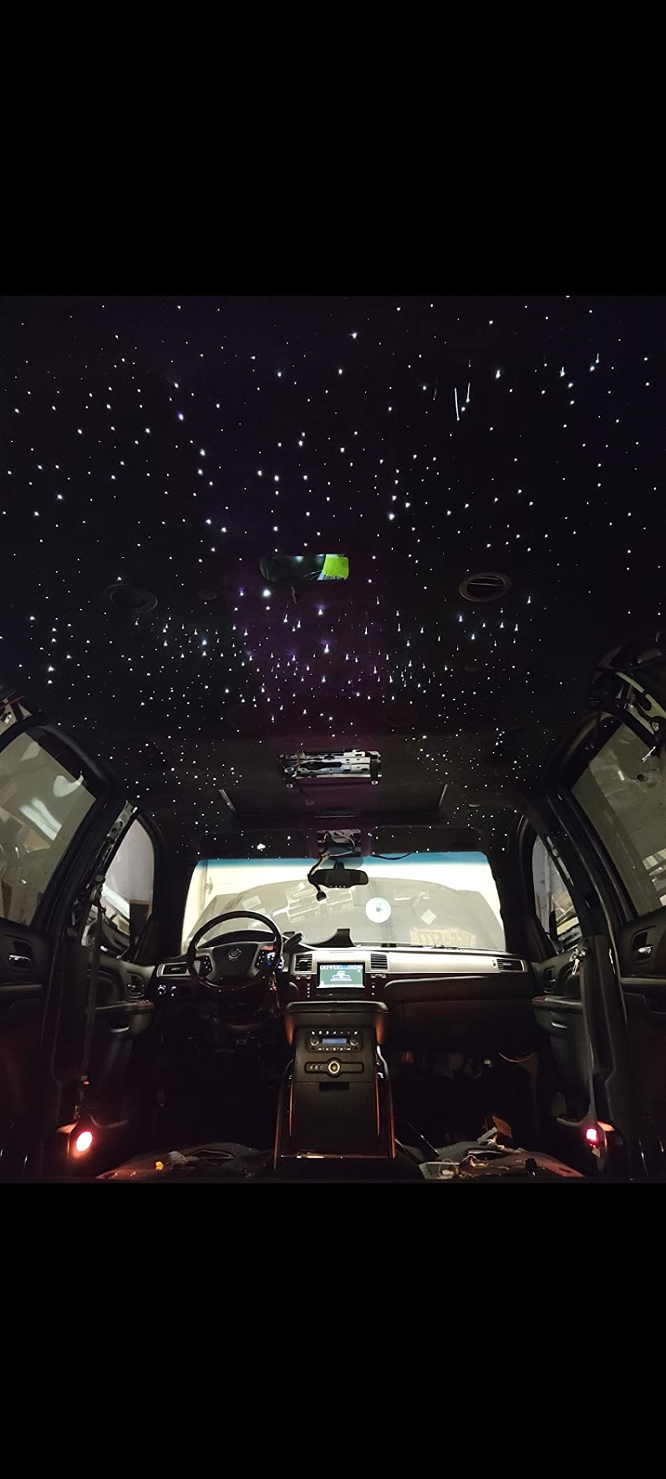 32W RGBW APP+Twinkle+Music Control Fiber Optic Lights Kit Star Ceiling Sky Light, 400pcs of Mixed Diameter (0.75+1+1.5+2mm) 13.1ft/4m Optical Fiber Cable and Crystals for Car & Media Movie Room Decor customer photo 2