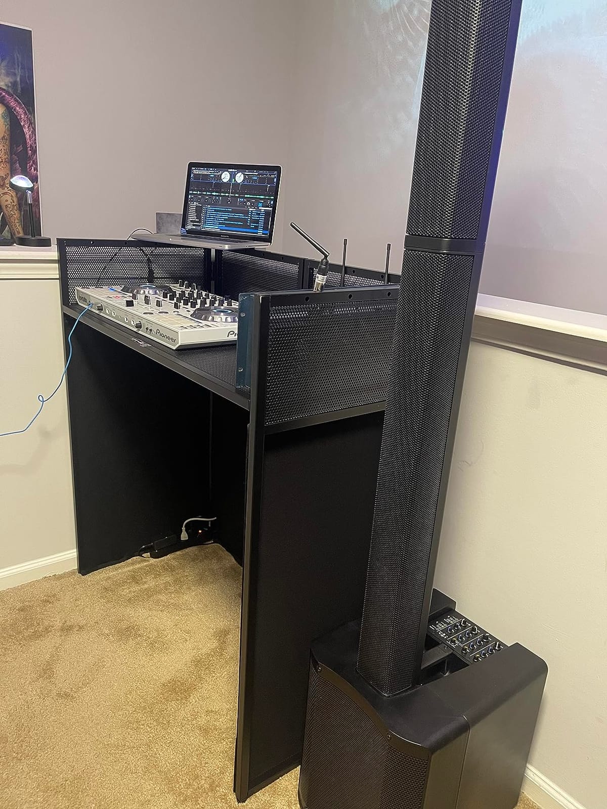 DJ Event Facade White/Black Scrim Metal Frame Booth + 20