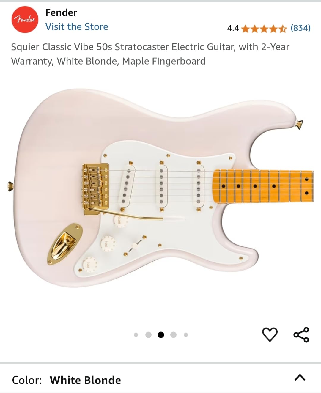Squier Classic Vibe 60s Stratocaster Electric Guitar, Lake Placid Blue customer photo 1