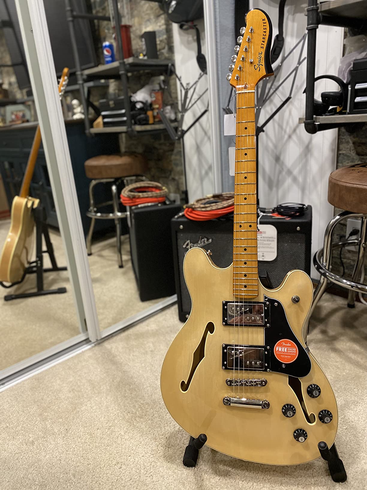 Squier Classic Vibe Starcaster Electric Guitar, with 2-Year Warranty, Natural, Maple Fingerboard customer photo 1