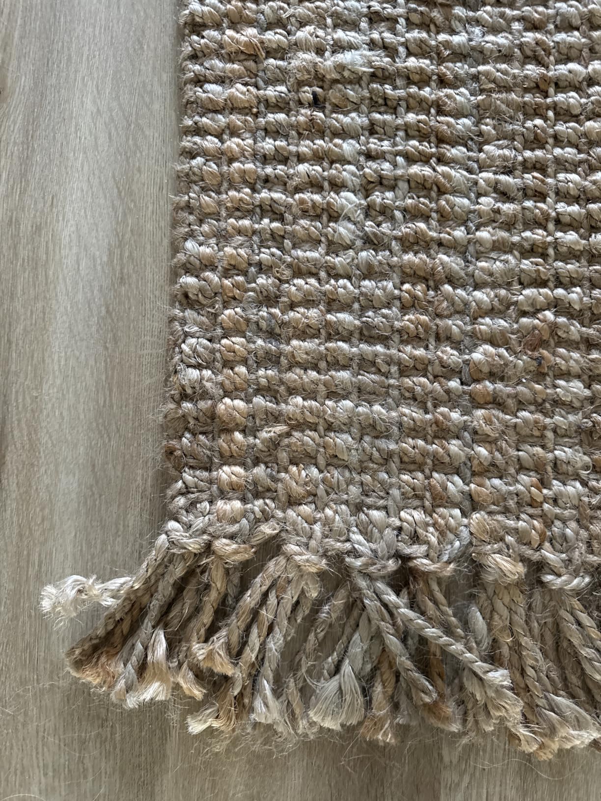 JONATHAN Y Handwoven Jute Fringe Natural Indoor Area Rug, 8x10, Bohemian, Rustic, Non-Shedding (NRF103A-8) customer photo 1