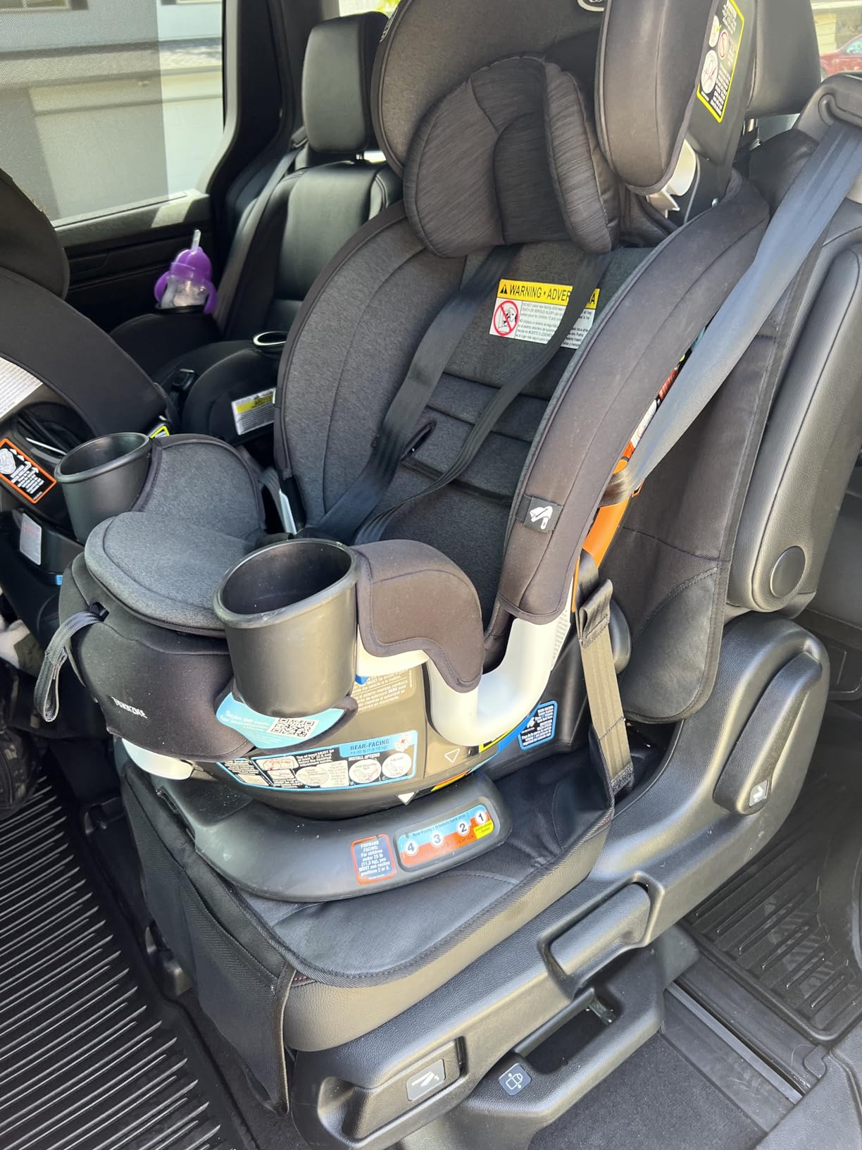 SMART ELF Car Seat Protector, Thickest Padding and Non-Slip Backing 2Pack | Waterproof Car Seat Cover 2 Mesh Pockets for Baby and Pet, Easy to Install and Remove Folds for Storage, Sedan SUV Truck customer photo 1