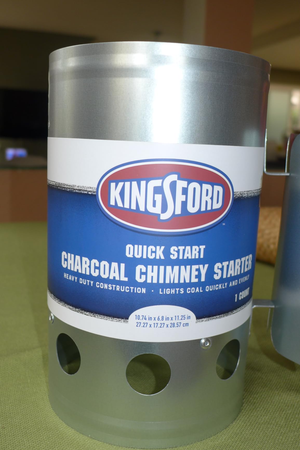 Kingsford Heavy Duty Charcoal Chimney Starter, Large Capacity | Fast, even lighting for grills, smokers, and kettles; rust-resistant zinc-coated steel for repeated outdoor use customer photo 1