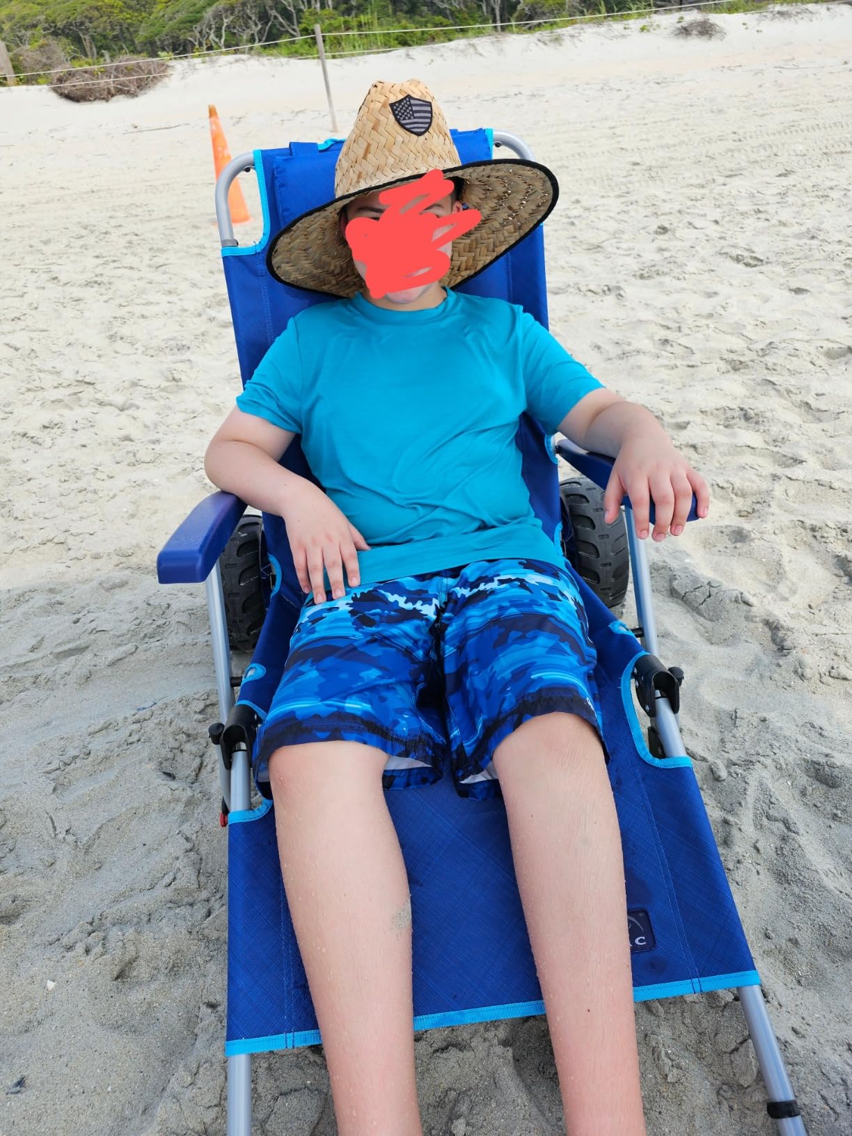 Mac Sports Beach Day Foldable Chaise Lounge Chair with Integrated Wagon Pull Cart Combination and Heavy Wheels - Perfect for Beach, Backyard, Pool or Picnic customer photo 1