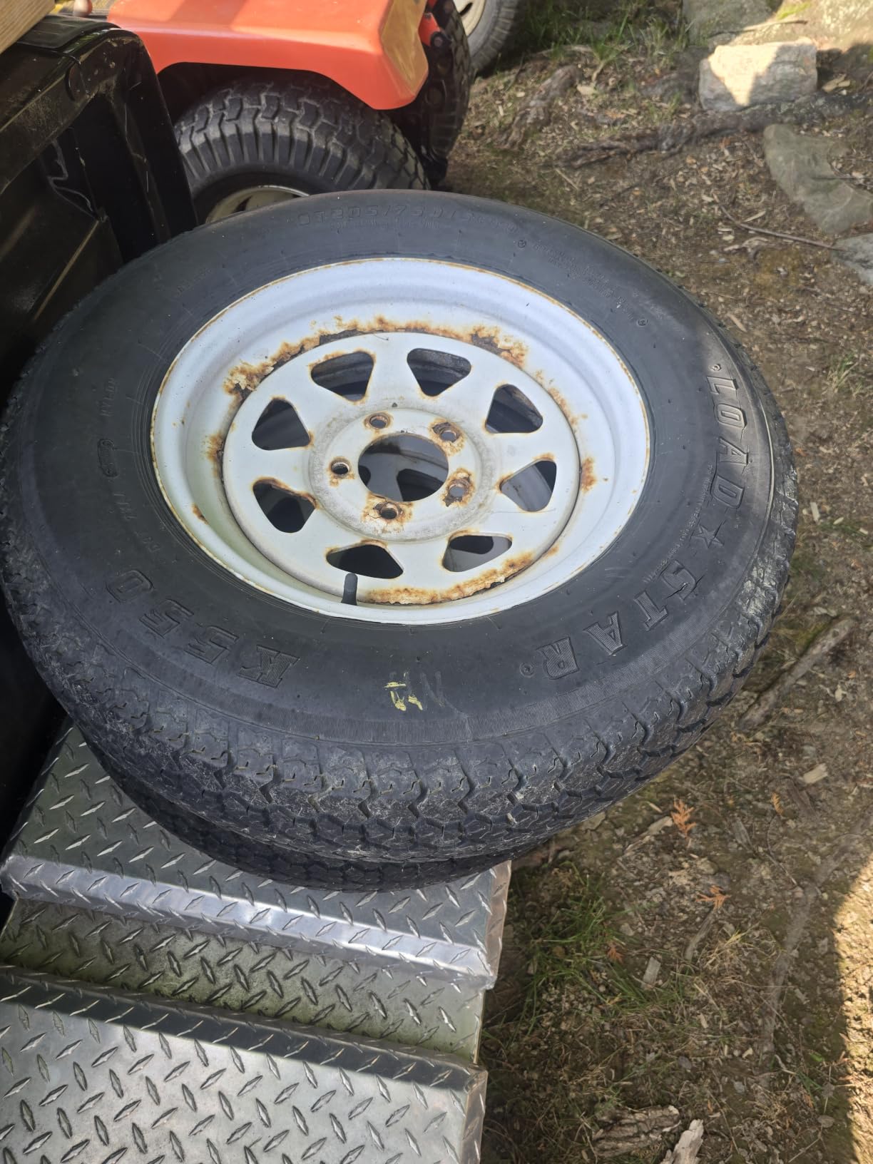 eCustomrim 2 Pack Trailer Tire Assembly ST205/75D15 Load C 5 Lug White | 15 Inch Load Range C 6 Ply Tires, 5 Lug On 4.5 Inch Center Steel Wheel customer photo 1