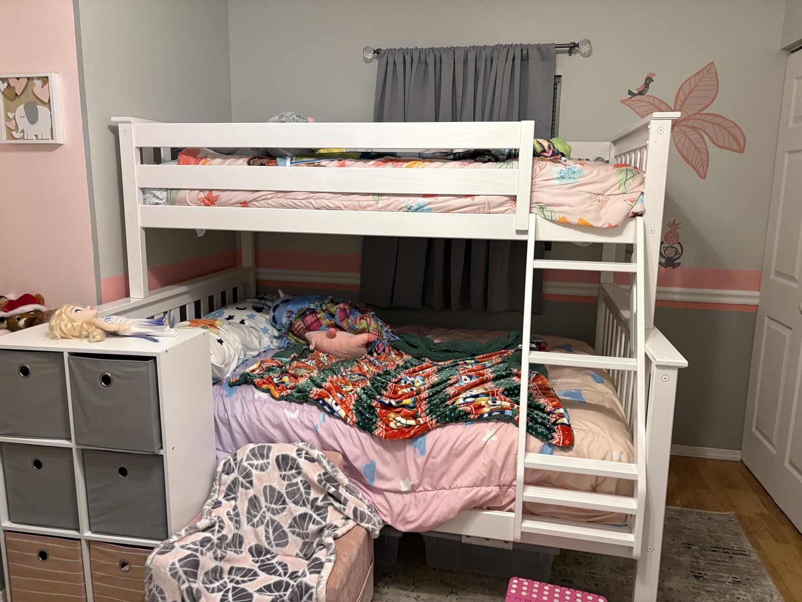 Max & Lily Classic Twin Over Full Bunk Bed, Blue | Climb with Confidence, Sturdiness Redefined, Hassle-Free Assembly, Space-Saving Design, Metal Support Bar, Anti-Slip Steps customer photo 1