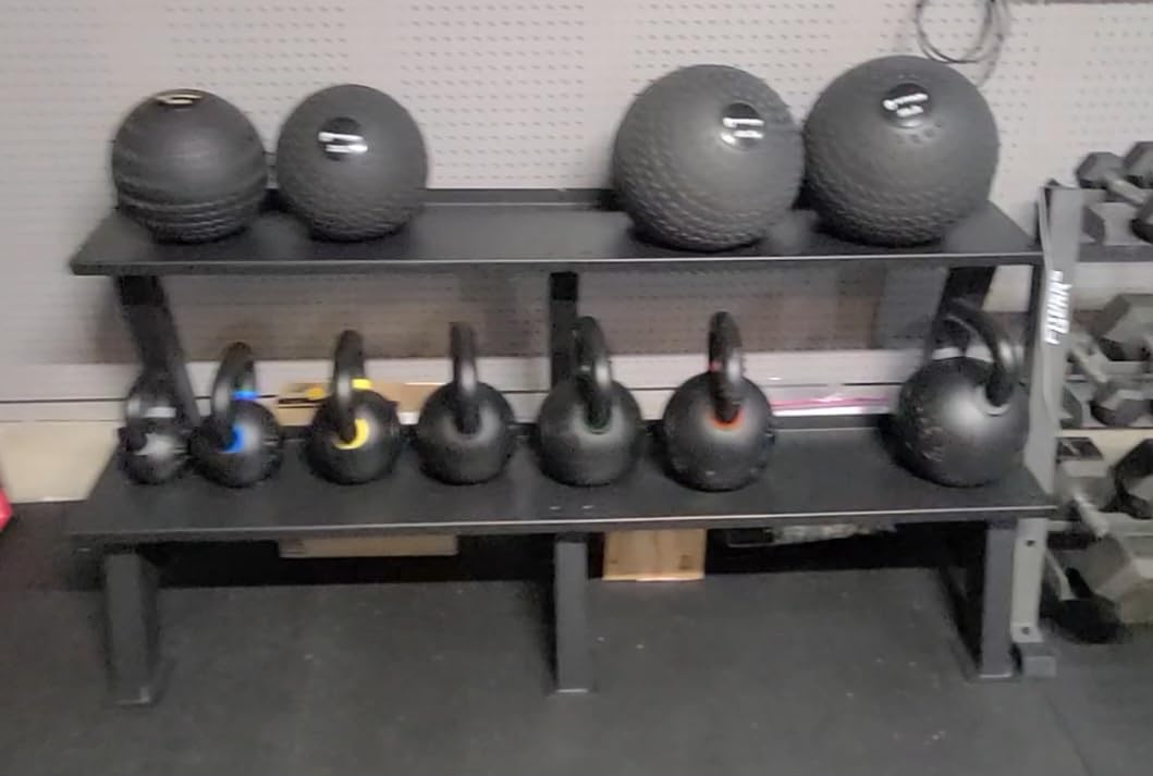 Synergee Kettlebell Rack - 2 Tier Storage for Home Gym customer photo 1