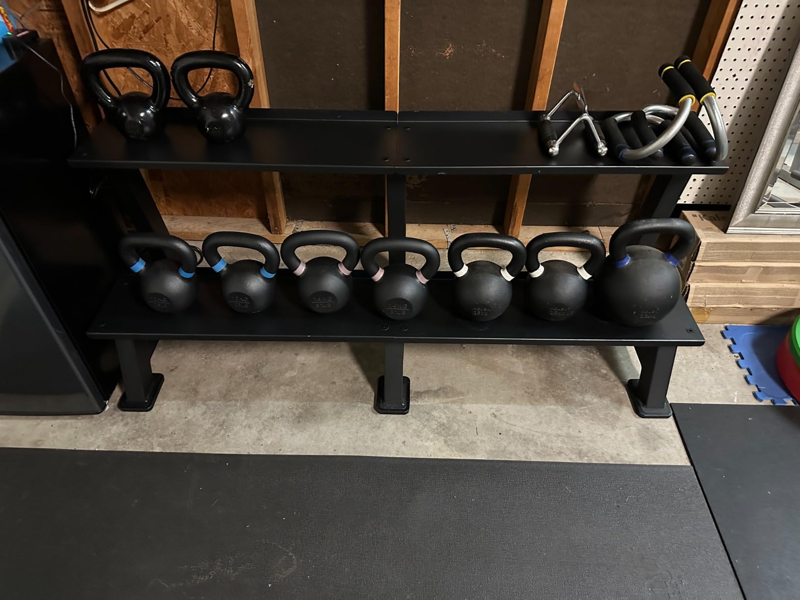 Synergee Kettlebell Rack - 2 Tier Storage for Home Gym customer photo 2
