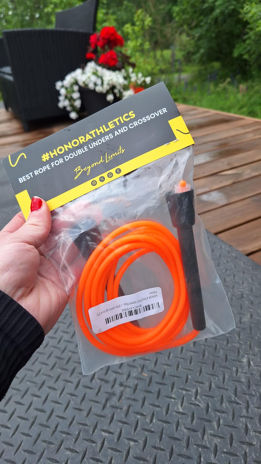 HONOR ATHLETICS Speed Rope, Skipping Rope - Best for Double Under, Boxing, MMA, Cardio Fitness Training Condition - Jump Rope customer photo 2