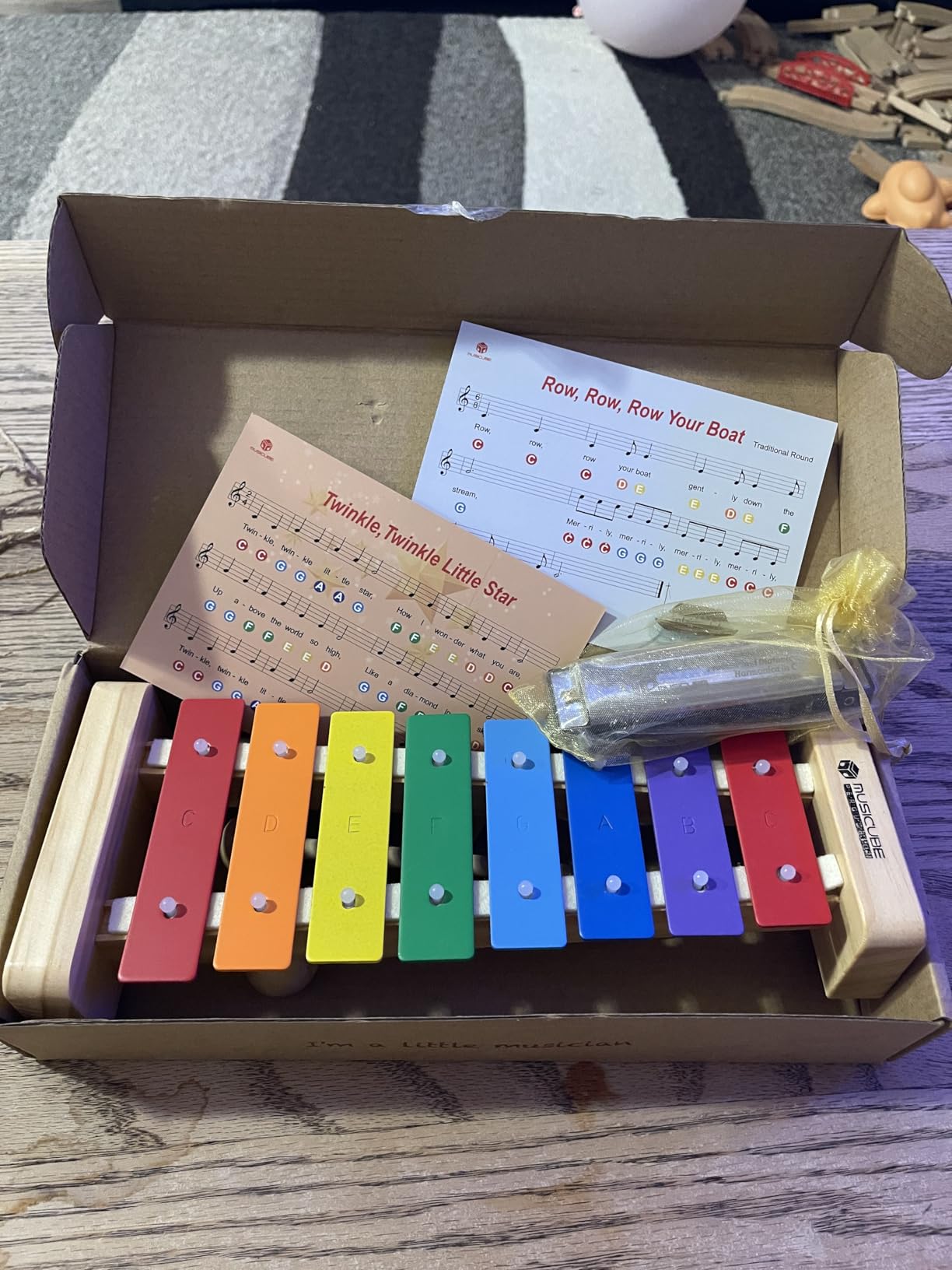 Xylophone for Kids Wood Xylophone with Mallets Orff Music Instrument for Educational & Preschool Learning Baby Percussion Kit with Professional Tuning for Toddlers Gift Choice for Children age customer photo 2