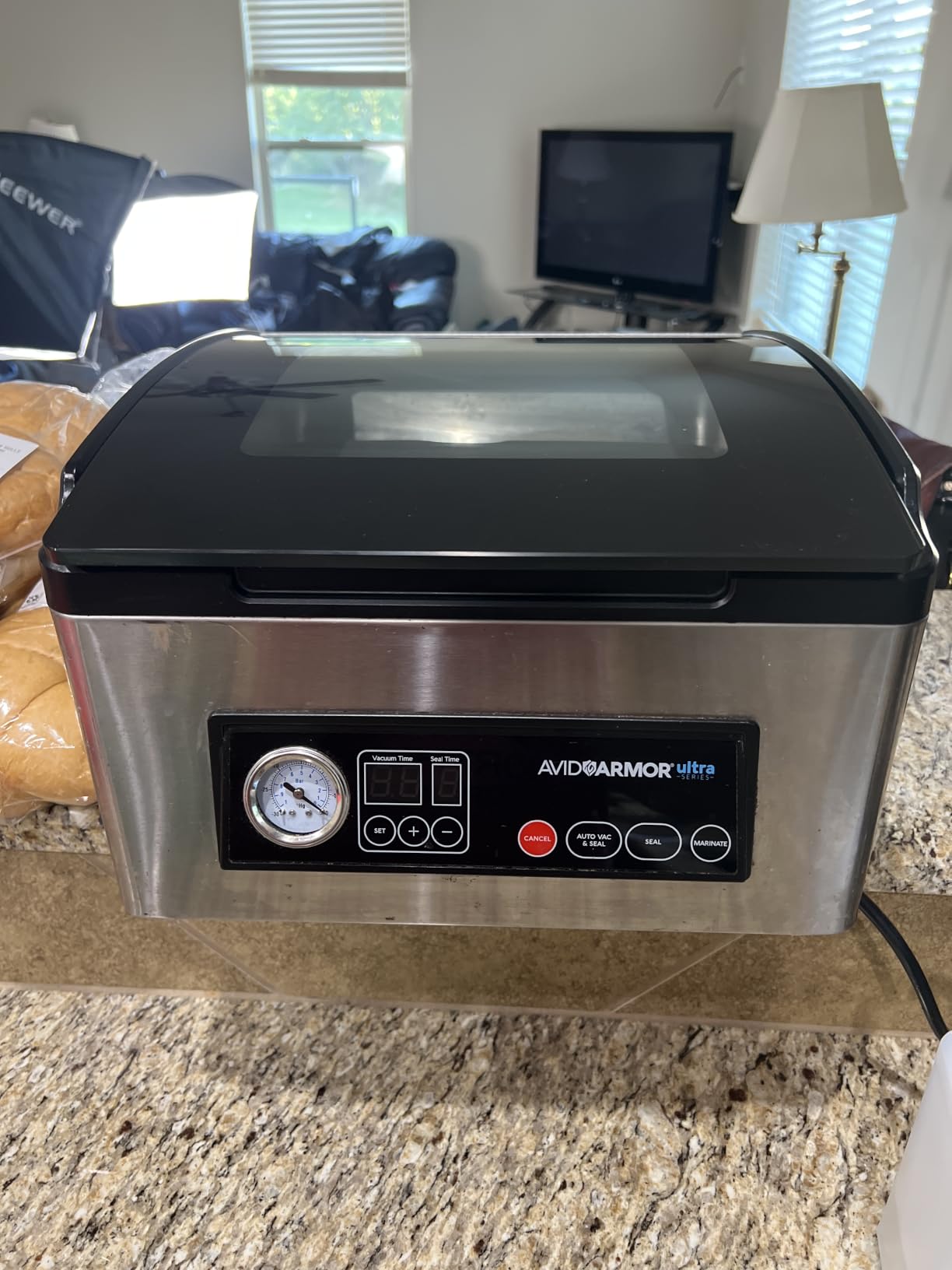 Avid Armor USV32 Chamber Vacuum Sealer Machine for Foods, Soups & Liquids, Premium Vacuum Food Sealer w/Glass Lid, 11.5