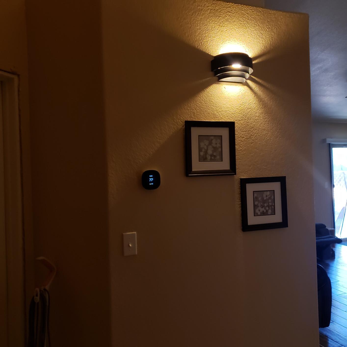 Modern Wall Light, Black Indoor Wall Light Metal Wall Sconce for Home Theater, Staircase, Basement, Bedroom (1PCS) customer photo 1