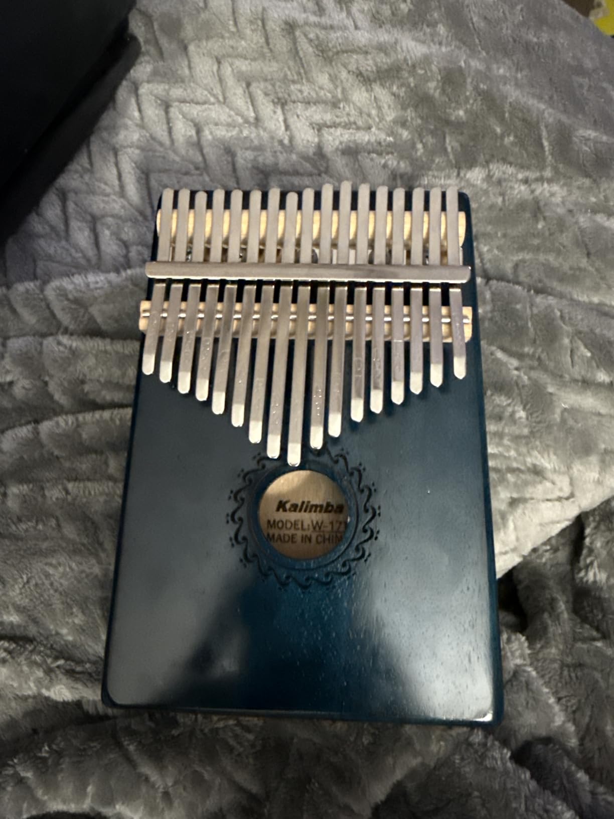 Kalimba Thumb Piano 17 Keys, Portable Mbira Finger Piano for Kids & Adults | Mahogany Wood, Warm Resonant Sound, Easy to Learn, Gift-Ready Box, Blue & Brown customer photo 1